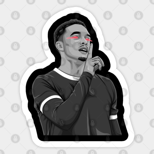 Trent Alexander Arnold Black and White Version Sticker by Aldduardo